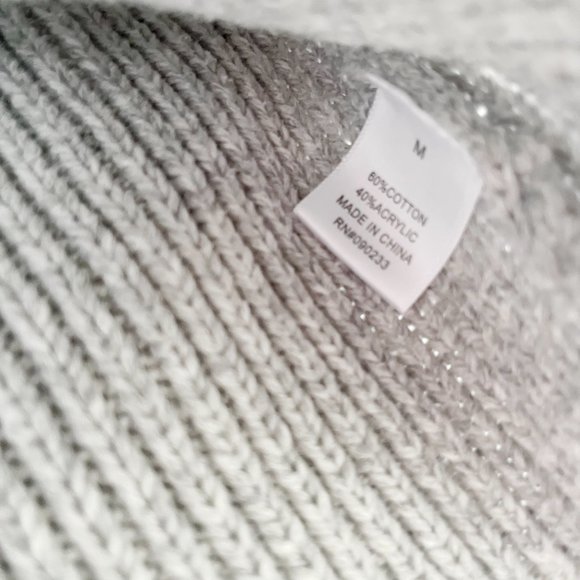 L.A. Hearts Lace Up V-Neck Gray Pullover Sweater Women Medium (M) - Picture 5 of 6